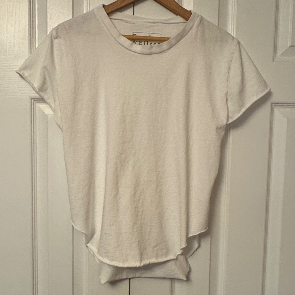 Frank & Eileen "Theo" White short-sleeve Perfect Tee - L - XLNT